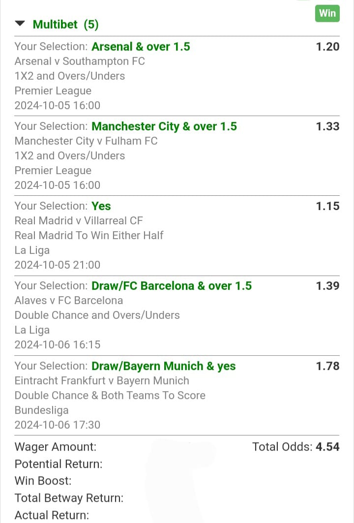 Winning Slip