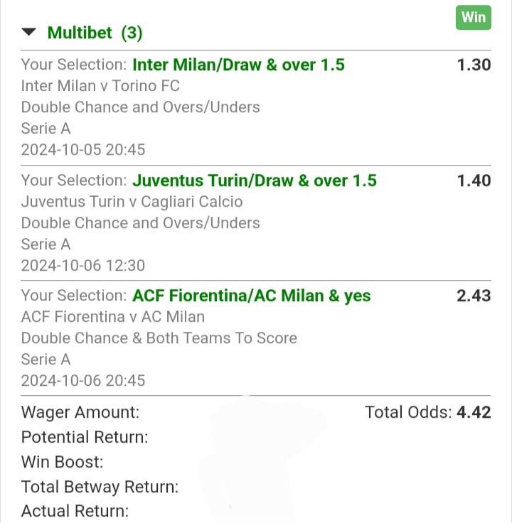 Winning Slip