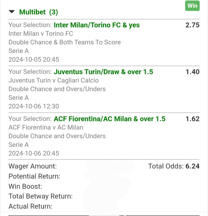 Winning Slip