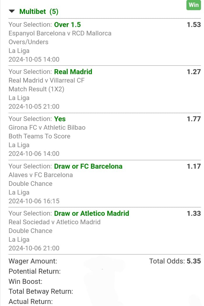 Winning Slip