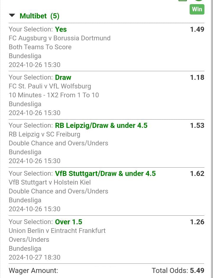 Winning Slip