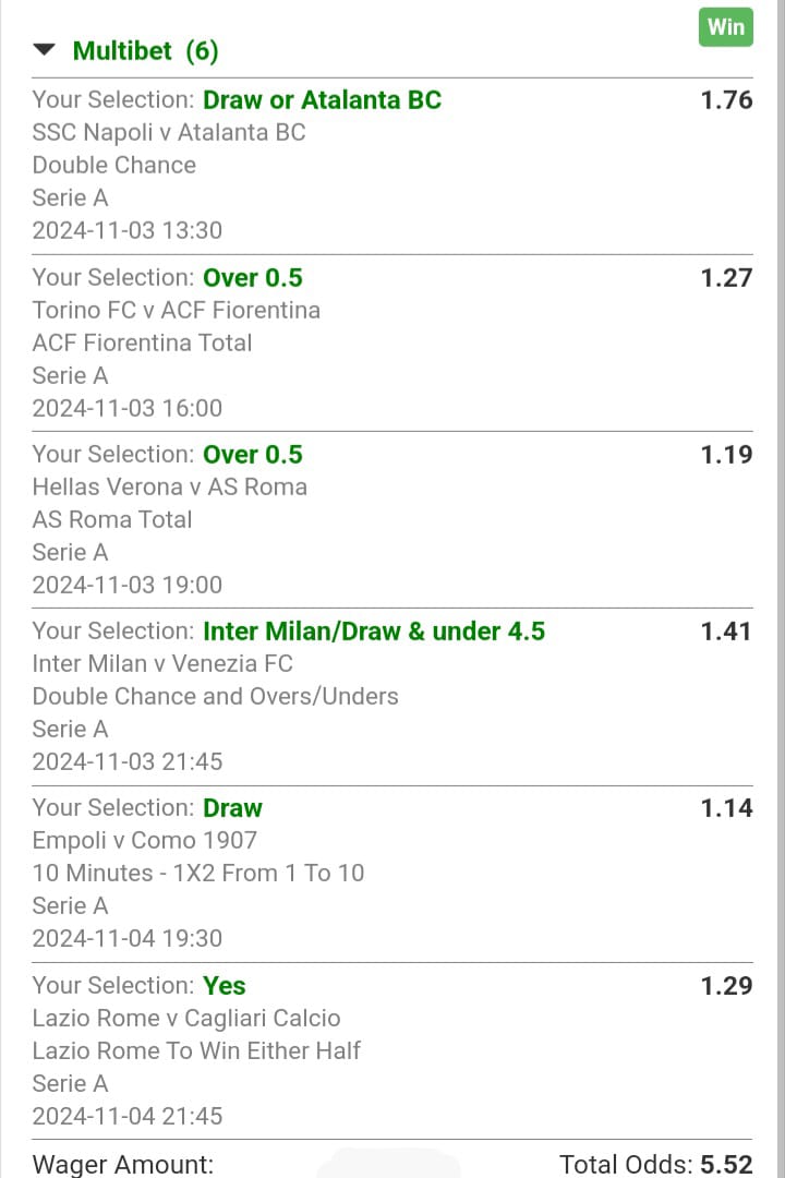 Winning Slip