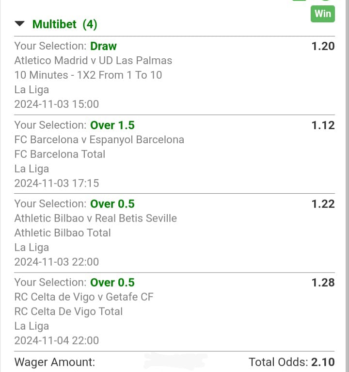 Winning Slip