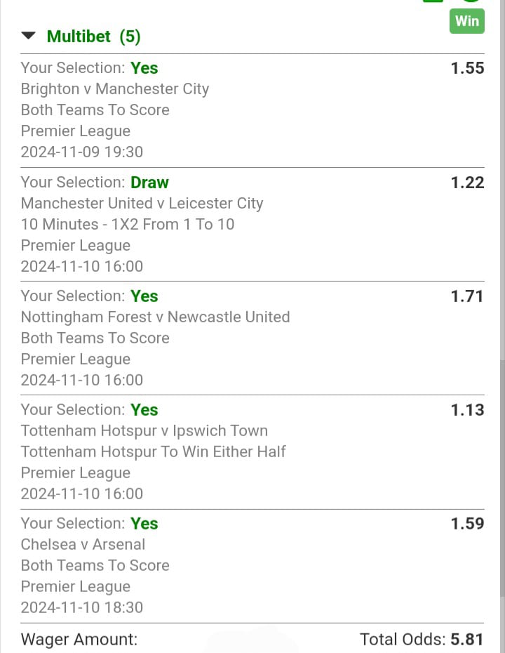 Winning Slip