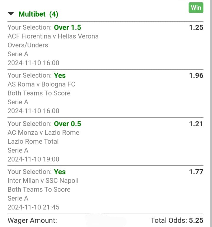 Winning Slip