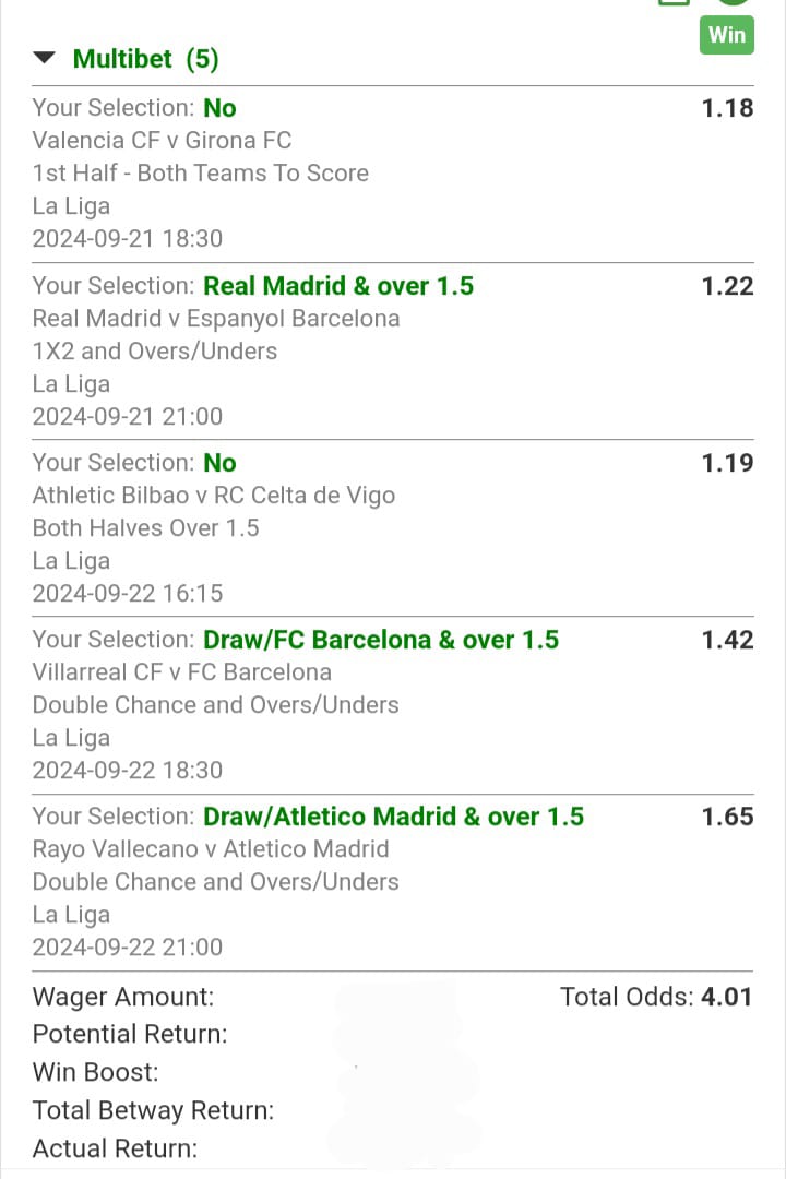 Winning Slip