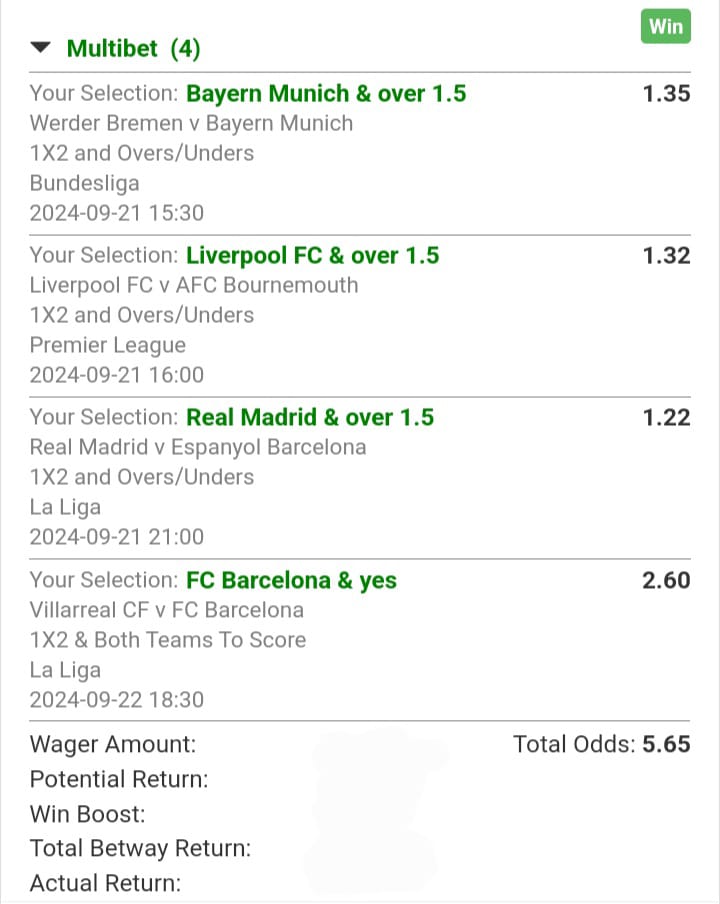 Winning Slip