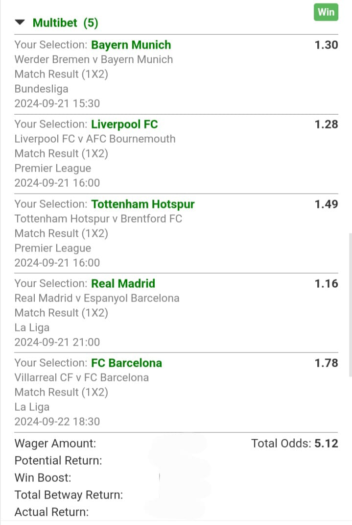 Winning Slip